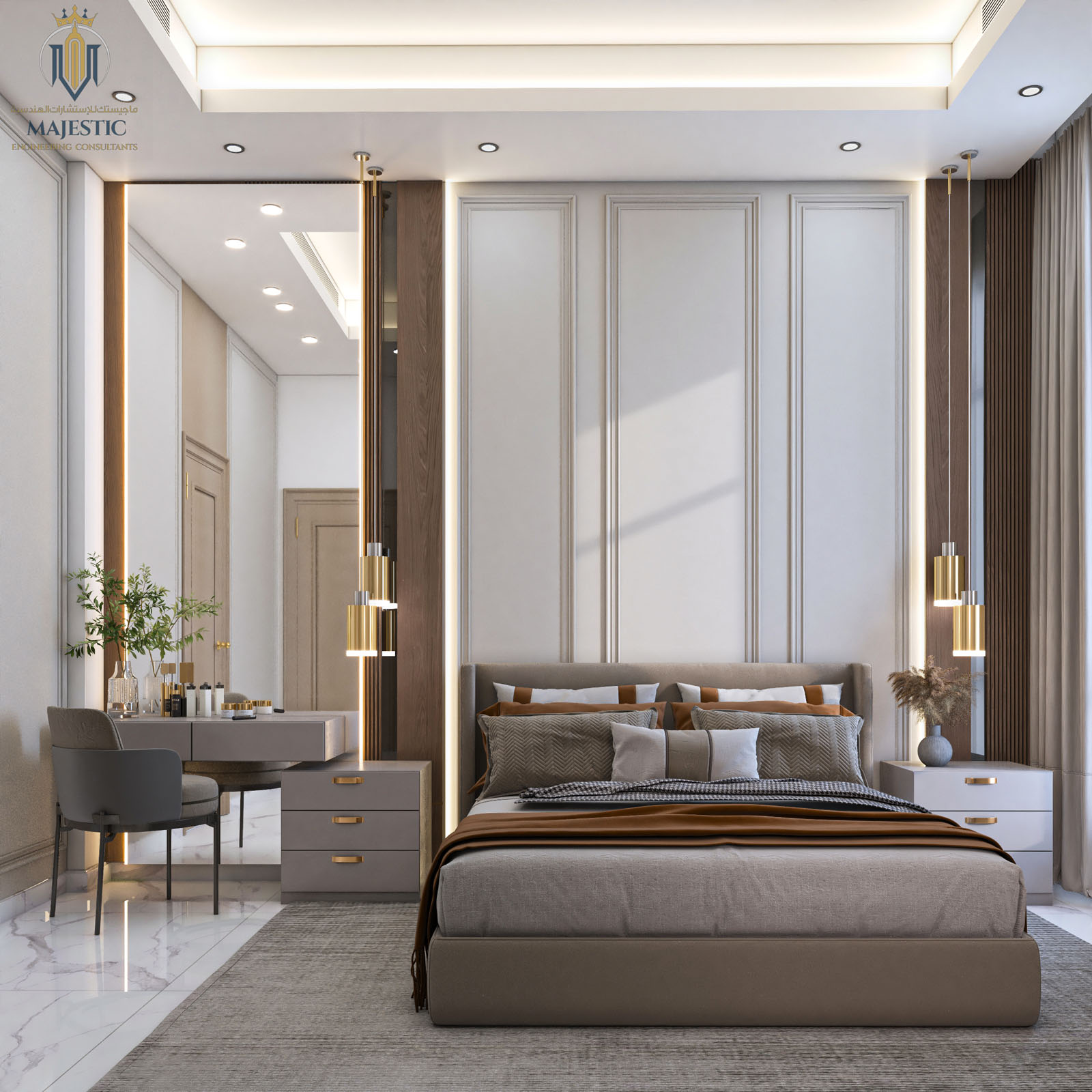 استخدام المرايا والقطع العاكسة في تصميم الأثاث الداخلي